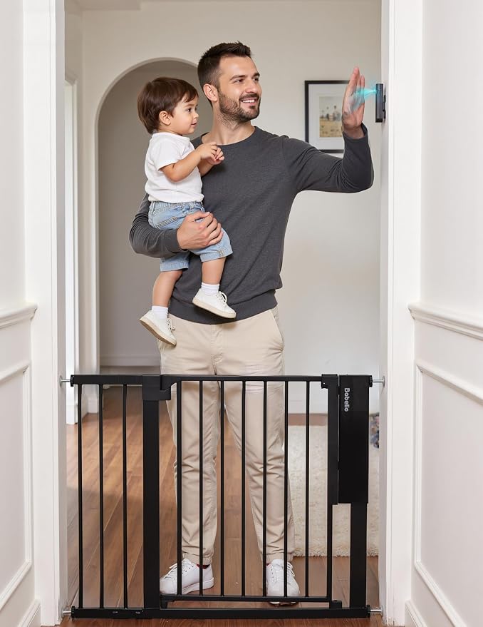Babelio Smart Baby Gate with Auto-Unlock/Close, Pressure Mounted No Drill by BABELIO