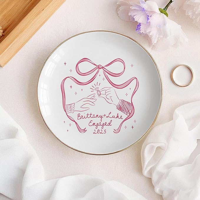 Custom Engaged Ring Dish - Image 4