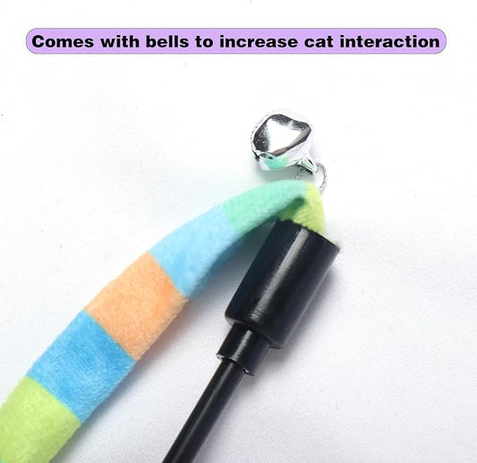 Cat Wand Toys Interactive Kitten Toys Cat Teaser Wand String Feather - Image 2