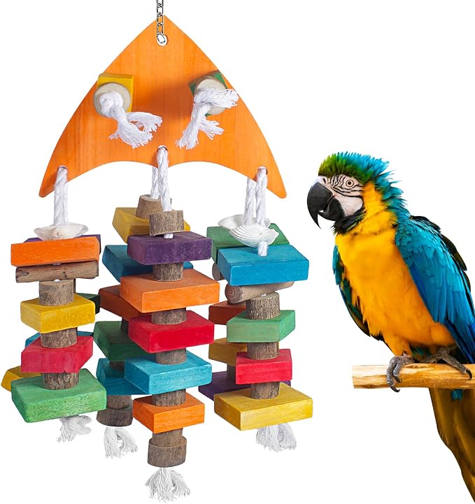22.8" Natural Shell Parrot Toy for Medium & Large Birds - Image 7