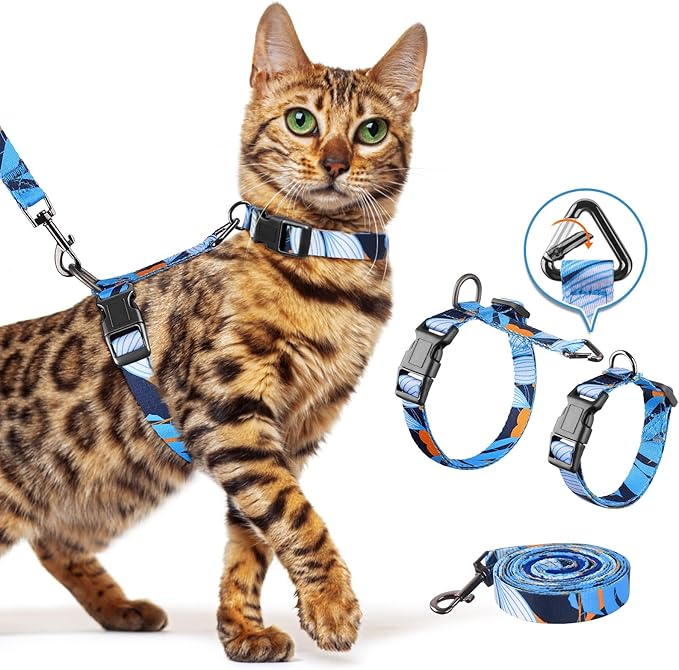 Halypet Cat Harness and Leash Set, Escape Proof Cat Harness, Safe Kitten Harness by DOMoreWithYourPet