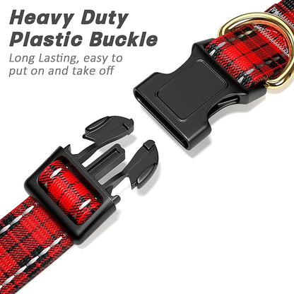 Reflective Dog Collar for Medium Dogs, Cute Boho Adjustable Heavy-Duty Nylon - Image 4