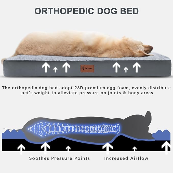 MIHIKK Waterproof Dog Beds Large Sized Dog Orthopedic Dog Beds - Image 2