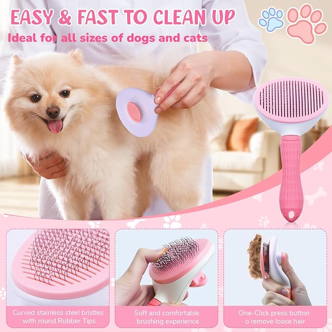 Dog Brush & Grooming Kit – 9-Piece Pet Brush & Deshedding Set - Image 4