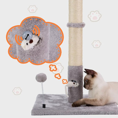 PAWSFANS Cat Scratching Post for Indoor Cats and Kittens, 30inches Tall Sisal - Image 3