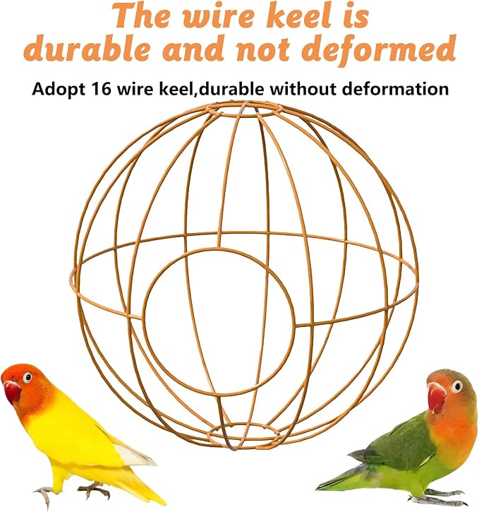 BNOSDM Rattan Bird Nest Parrot Nesting House Parakeet Nesting Soft Lovebird - Image 3