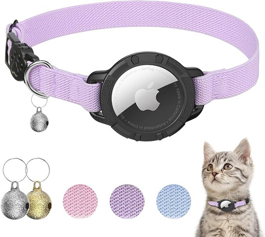AirTag Cat Collars, Stretchy Collar by Sucegi
