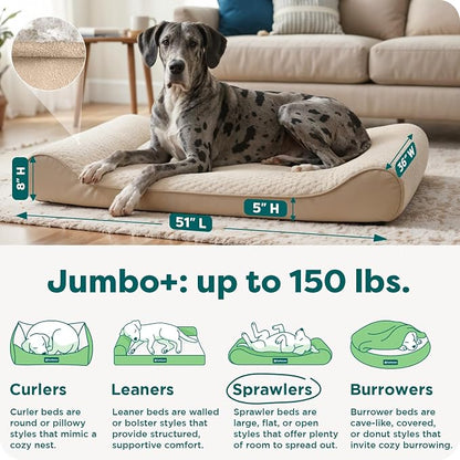 FurHaven Orthopedic Dog Bed for Large Dogs, Luxe Lounger Contour Mattress - Image 3