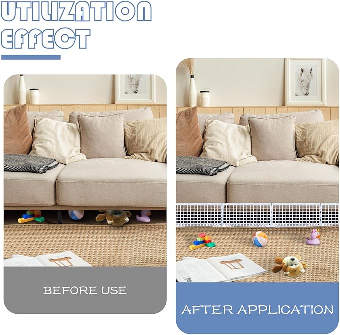12 Pcs Under Couch Blocker for Bed Adjustable Furniture Plastic Under Bed - Image 4