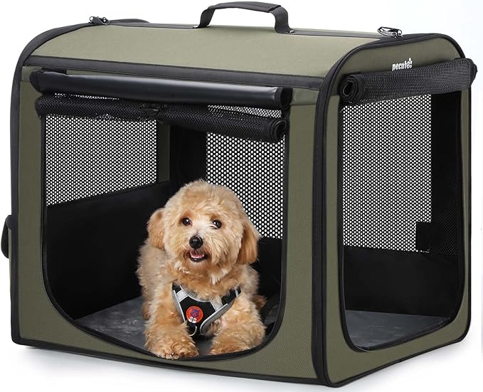Dog Car Carrier Light Weight 24×17.7×20.5in, Dog Carrier Easy to Assemble by pecute