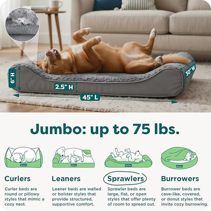 FurHaven Orthopedic Dog Bed for Large Dogs, Luxe Lounger Contour Mattress - Image 3