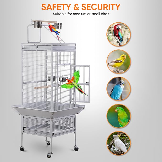 Nova Microdermabrasion 61 Inches Large Bird Cage Play Top Parrot Cockatiel - Image 7