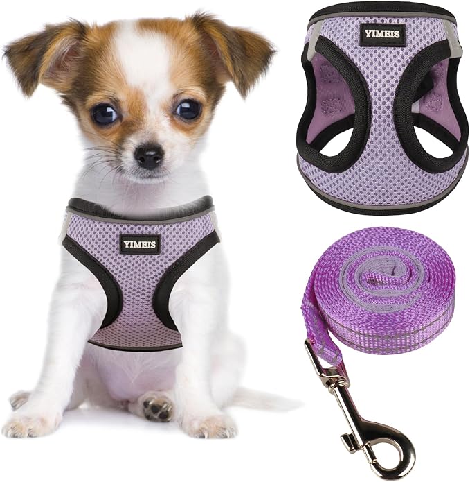 YIMEIS Dog Harness and Leash Set, No Pull Soft Mesh Pet Harness, Reflective by YIMEIS