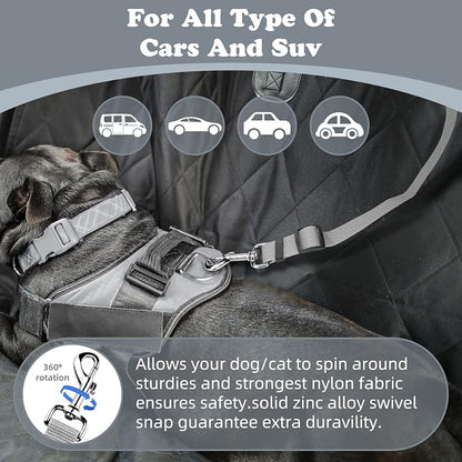 BWOGUE Pet Dog Cat Seat Belts, Car Headrest Restraint Adjustable Safety Leads - Image 5