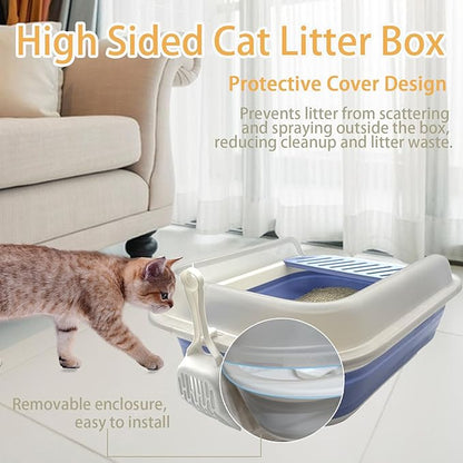 Collapsible Kitten Litter Box, Open Small Cat Litter Box - Image 3