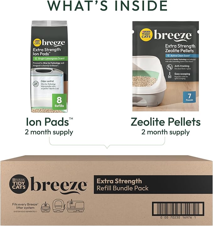 Purina Tidy Cats Breeze Cat Litter Extra Strength Refill Bundle - Image 8