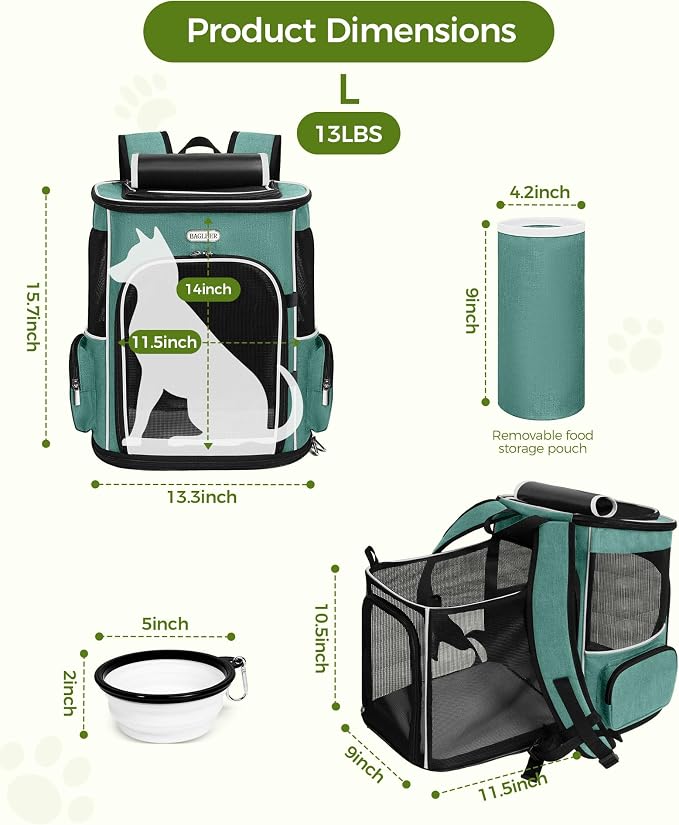 BAGLHER Expandable Cat Carrier Backpacks, Retractable Pet Carrier Backpack - Image 3