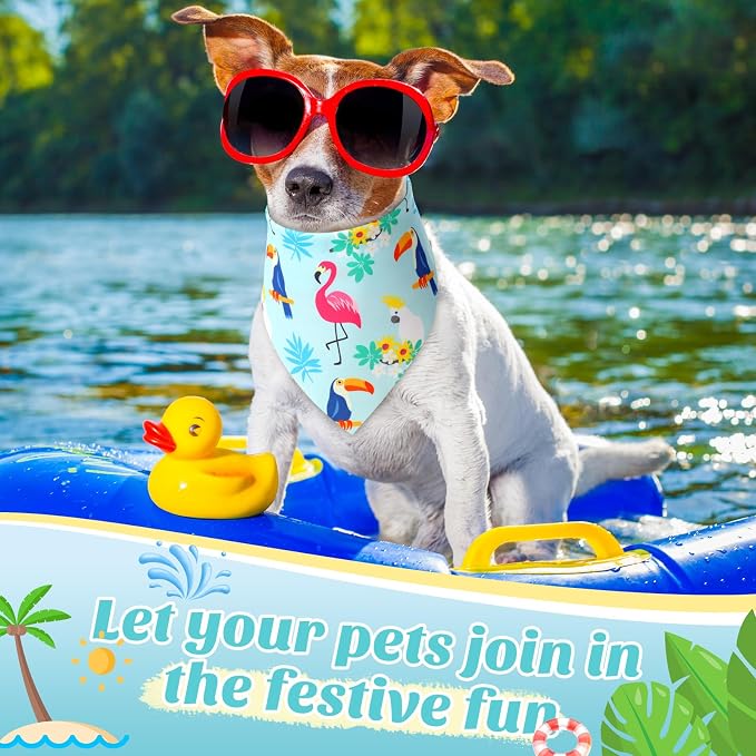 Weewooday 50 Pcs Hawaiian Dog Bandanas Bulk - Image 4
