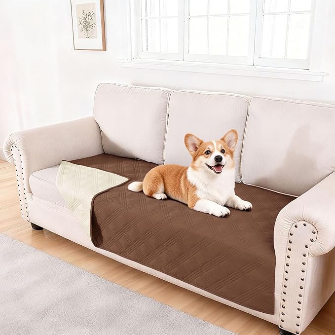 hyha Waterproof Dog Blanket, Reversible Pet Bed Blanket, Soft Sofa Couch Cover by hyha