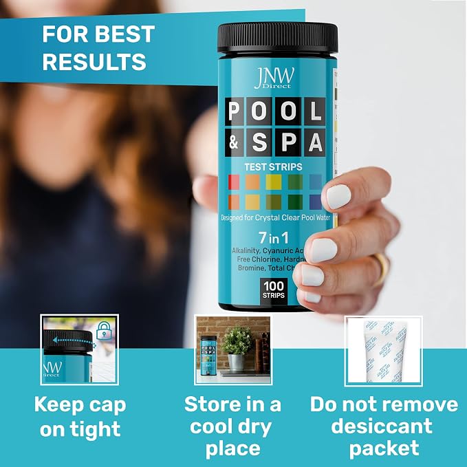 JNW 7-in-1 Pool Test Strips, 100 Quick & Accurate Test Strips - Image 6