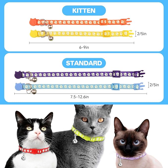 16 PCS Breakaway Cat Collars, Kitten Collar - Image 7