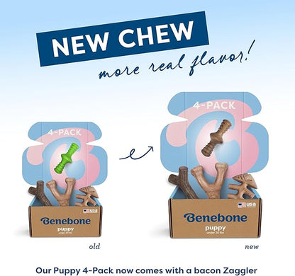 Benebone Puppy 4-Pack Dog Chew Toys, Made in USA, 30lbs and Under, - Image 6