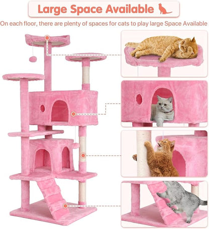 54in Cat Tree Cat Climbing Tower - Image 5