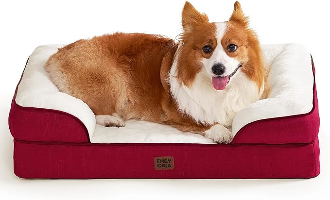 EHEYCIGA Orthopedic Dog Beds for Large Dogs, Waterproof Memory Foam Large Pet by EHEYCIGA