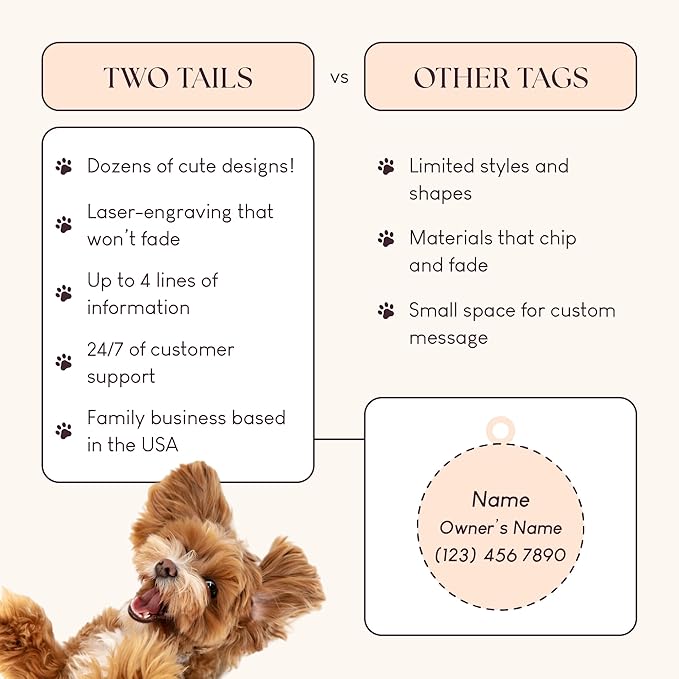 Two Tails Pet Company Personalized Dog Tags “Have Your People Call My People” - Image 3