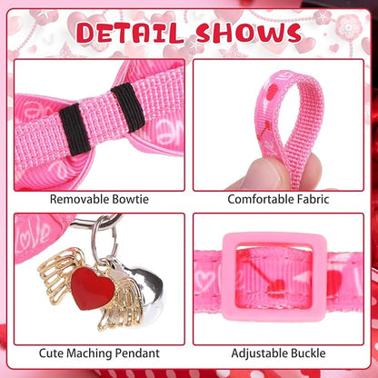 KOOLTAIL Pink Cute Cat Collars Breakaway - Image 4