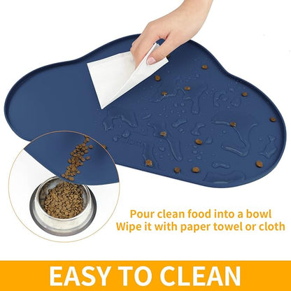 Ptlom Silicone Pet Placemat for Dogs and Cats, Non-Slip Waterproof Dog Feeding - Image 6