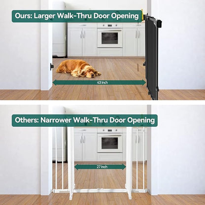 Babelio Baby Gate for Stairs, Kitchen & Doorways, No Bottom Bar| One-Handed - Image 3