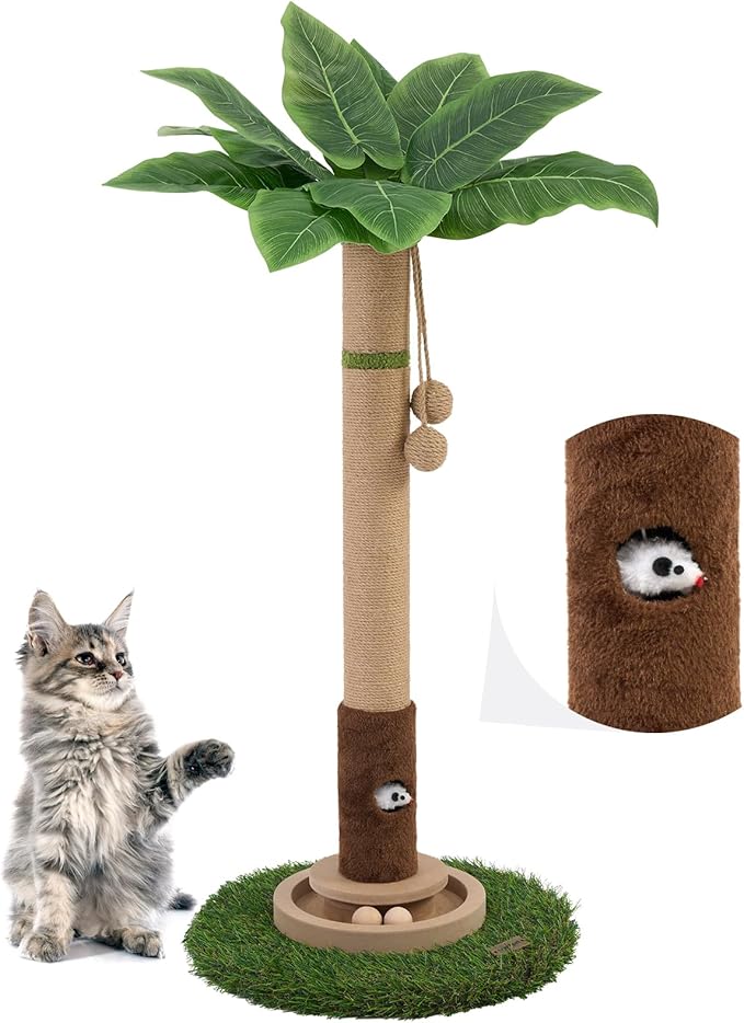 Cat Scratching Post 35'' Tall Cat Scratcher Tree Tower Scratching Posts - Image 2