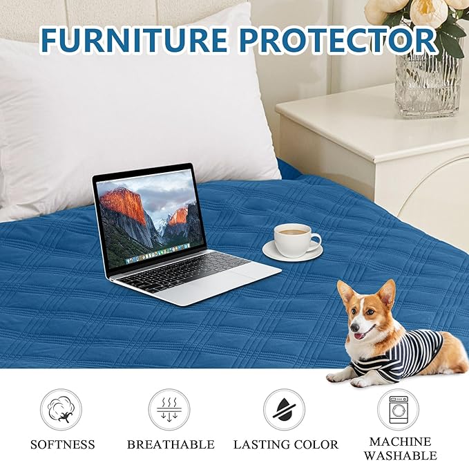 hyha Waterproof Dog Blanket, Reversible Pet Bed Blanket, Soft Sofa Couch Cover - Image 7