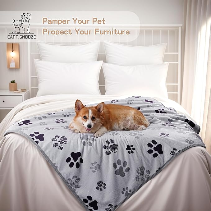 Waterproof Dog Blankets, Soft Fluffy Sofa Car Bed Protector, Reversible Sherpa - Image 6