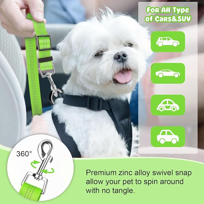 BWOGUE Pet Dog Cat Seat Belt Reflective Car Dog Headrest Restraint Leash - Image 5