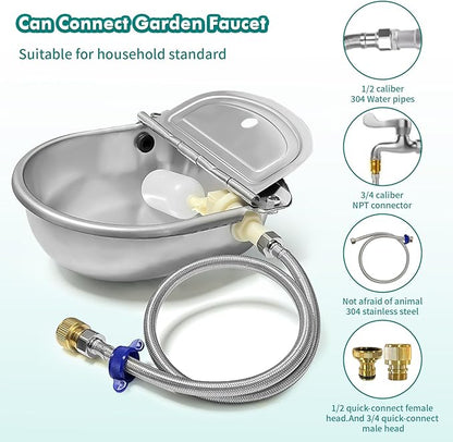 Automatic Water Dispenser for Dogs, Automatic Horse Waterer Bowl - Image 2