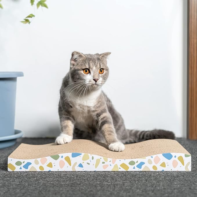 Cat Scratcher, Curved Scratch Pad, Durable Corrugated Cardboard Scratching Board - Image 6