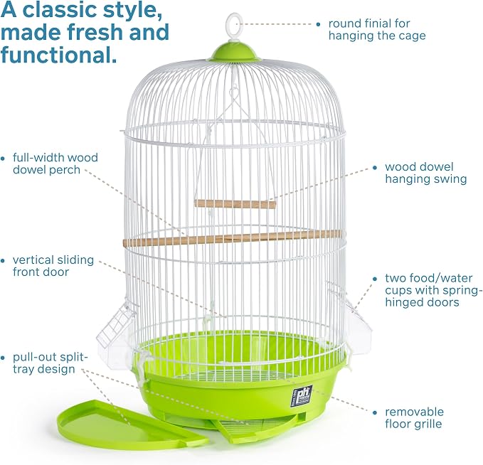 Prevue Hendryx SP31999G Classic Round Bird Cage - Image 3