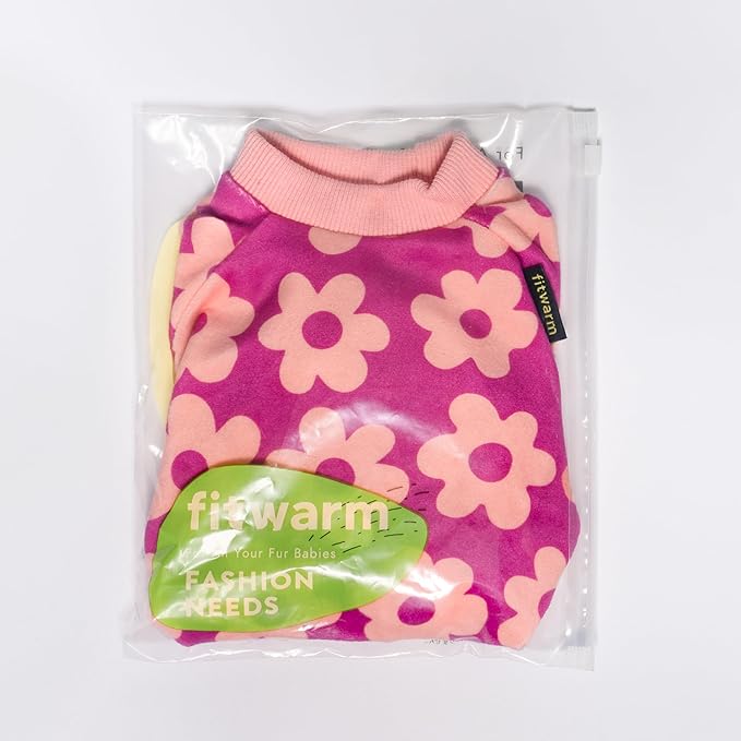 Fitwarm Flower Fleece Dog Pajamas, Warm Winter Dog Clothes - Image 8
