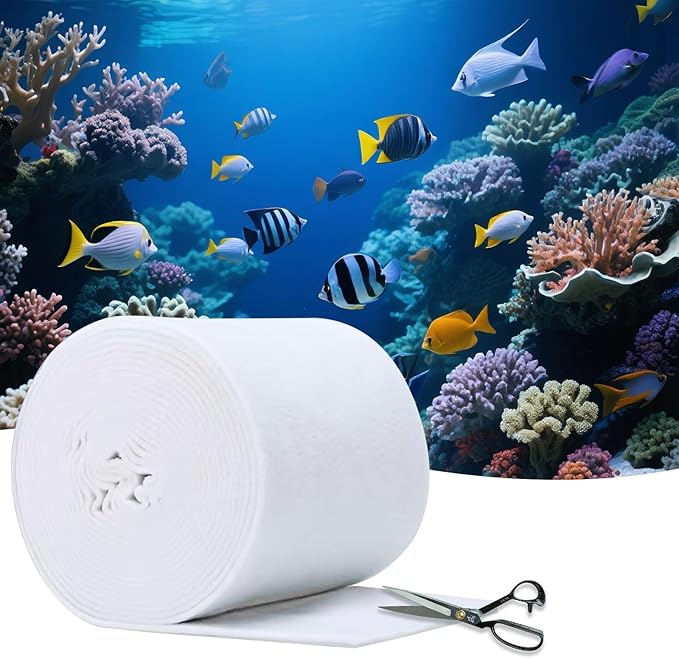 Aquarium Polishing Filter Pad-Ultra Fine 200 Micron Filter Floss by Demiwise