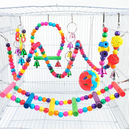 Bird Swing Standing Chewing Training Hanging Toy Hammock Climbing Ladder - Image 5