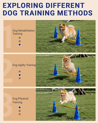 Dog Agility Course Backyard Set, Dog Agility Hurdle Cone Set - Image 3
