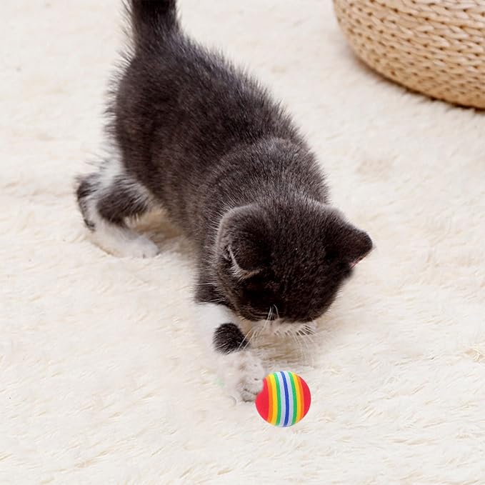 PET SHOW 50pcs 1.38" Cat Toy Balls Interactive - Image 2
