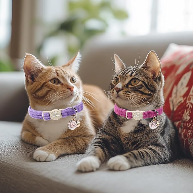 2 Pack Corduroy Cat Collars - Image 2