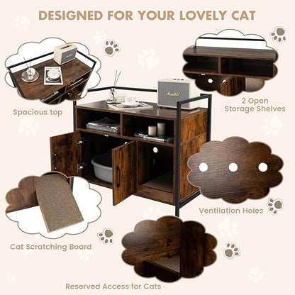 Giantex Cat Litter Box Enclosure - Image 4