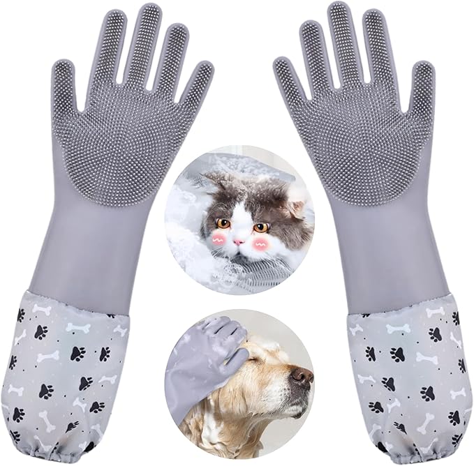 Dog Washing Gloves, Pet Grooming Gloves by Unknown