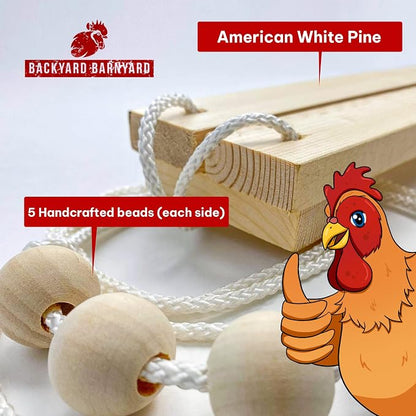 Chicken Swing Toy for Coop Handmade in USA Natural Safe Wooden Accessories - Image 7