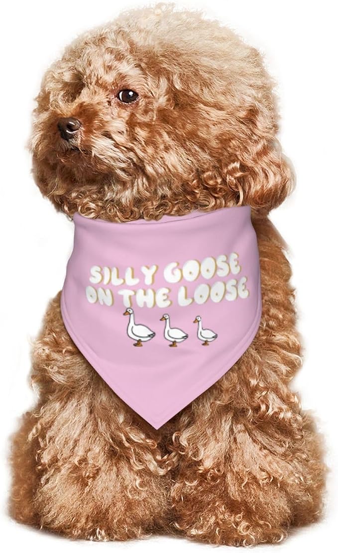 Silly Goose on The Loose Triangle Dog Bandana, Summer Bandana Funny Triangle - Image 7