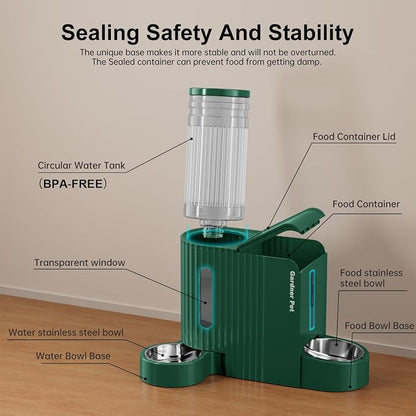 Gardner Pet Automatic Gravity Cat Food Feeder and Water Dispenser Stainless - Image 9